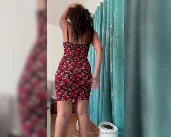 Brown & Sweet aka brownandsweet - 06-25-2024 OnlyFans Video - Stripping out of my cute rose dress for you