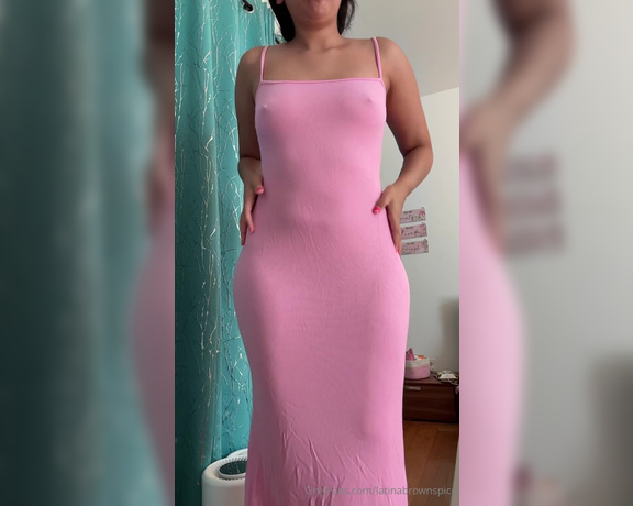 Brown & Sweet aka brownandsweet - 04-10-2024 OnlyFans Video - Stripping out of my cute pink dress for you