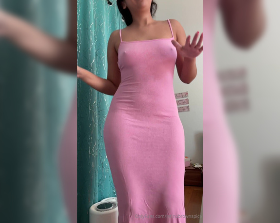 Brown & Sweet aka brownandsweet - 04-10-2024 OnlyFans Video - Stripping out of my cute pink dress for you