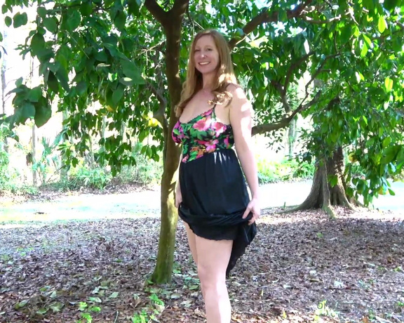 Ginger Daydreams aka gingerdaydreams - 03-27-2023 OnlyFans Video - Striptease under the fruit tree