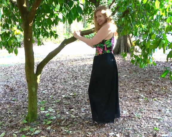 Ginger Daydreams aka gingerdaydreams - 03-27-2023 OnlyFans Video - Striptease under the fruit tree