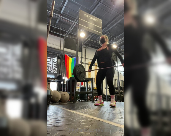 AllisonNYC aka allisonnyc - 02-03-2021 OnlyFans Video - I did 8 sets of high pull  snatch  overhead squat at 50_60 to let