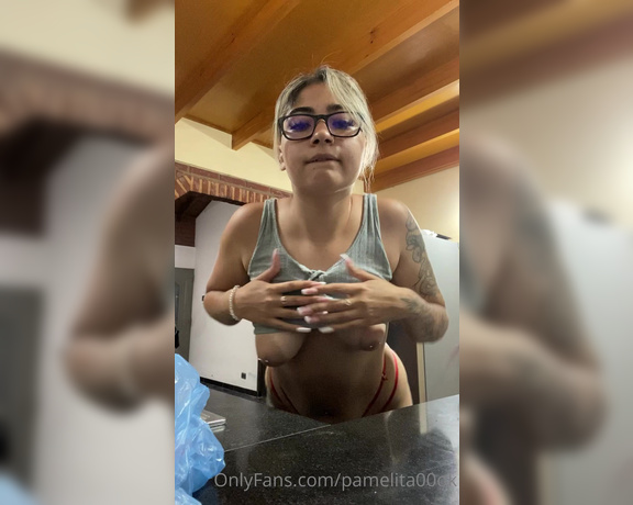 Pamelita Ruiz aka pamelita00ok - 02-16-2022 OnlyFans Video - Me acompañas a cocinar baby