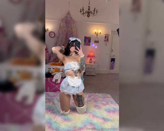 Ruby Hexx aka rubyhexx - 03-08-2024 OnlyFans Video - How are you going to pay this naughty little maid