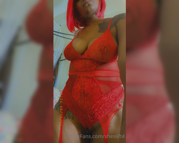 Shes6ft4 aka shes6ft4 - 09-21-2020 OnlyFans Video - Do you like me in red Zaddy_raxf