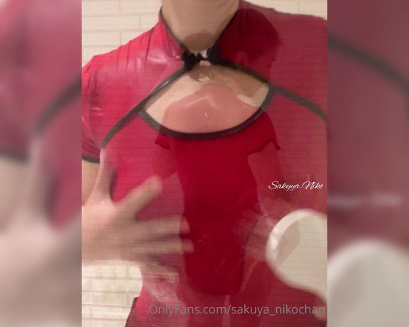 Sakuya Niko aka sakuya_nikochan - 10-16-2022 OnlyFans Video - Sample Video 132In the dressing shower You can also see the erection of the nipples and