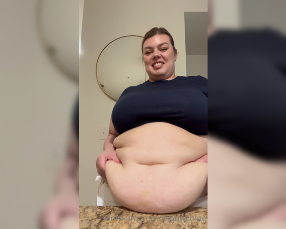 BBW Chloe aka bbwchloe - 06-02-2023 OnlyFans Video - Look how big my belly has gotten  its so soft and jiggly