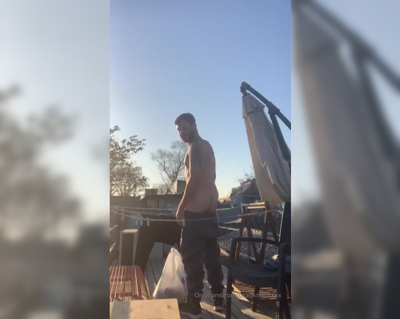 Brad Knight aka bradknightxxx - 02-23-2020 OnlyFans Video - Naked on the roof  Part 13