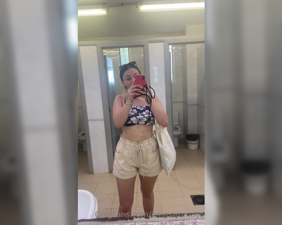 Emma May aka emmammayo - 07-16-2022 OnlyFans Video - playing with my tits in a public bathroom for ya