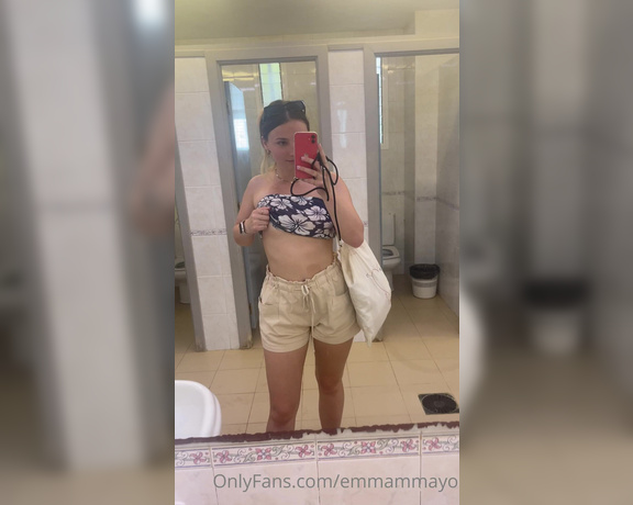 Emma May aka emmammayo - 07-16-2022 OnlyFans Video - playing with my tits in a public bathroom for ya