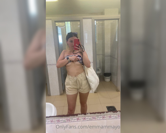 Emma May aka emmammayo - 07-16-2022 OnlyFans Video - playing with my tits in a public bathroom for ya