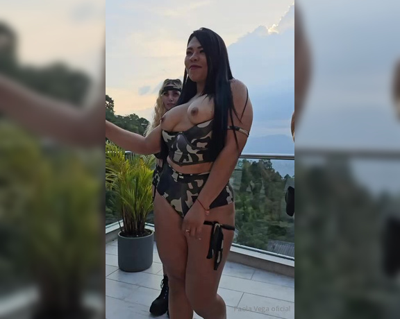 Paola Vega aka paolavegaoficial - 03-12-2024 OnlyFans Video - el escuadrón del sexo esta a la orden  como lo complaceremos hoy comandante  si