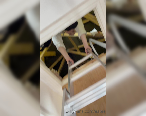 Eatee aka eatee - 04-05-2021 OnlyFans Video - They need to make EATEE sized loft hatches _ this one is way too small Or