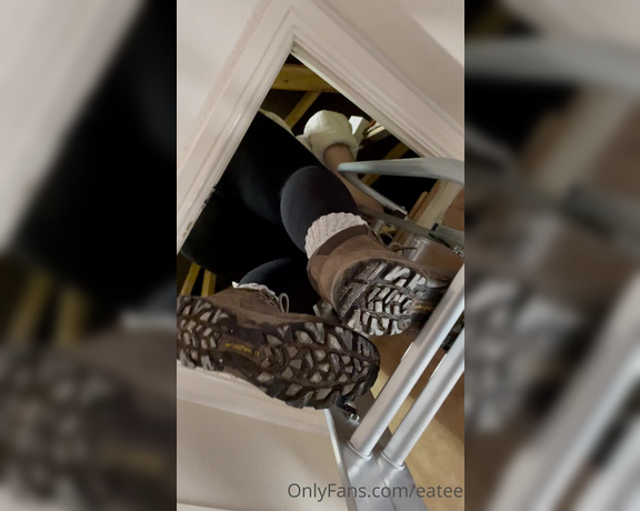 Eatee aka eatee - 04-05-2021 OnlyFans Video - They need to make EATEE sized loft hatches _ this one is way too small Or