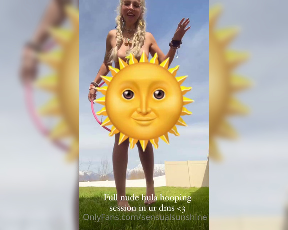 Sunshine999 aka sensualsunshine - 06-22-2023 OnlyFans Video - Full Nude Hula Hooping in ur dms unlock if u want more naked dancing videos