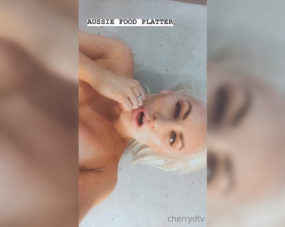 Cherrydana aka cherrydana27 - 06-11-2020 OnlyFans Video - I became a NAKED AUSSIE FOOD PLATTER for the GIRLS to eat off me