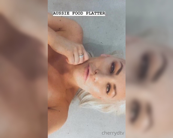 Cherrydana aka cherrydana27 - 06-11-2020 OnlyFans Video - I became a NAKED AUSSIE FOOD PLATTER for the GIRLS to eat off me