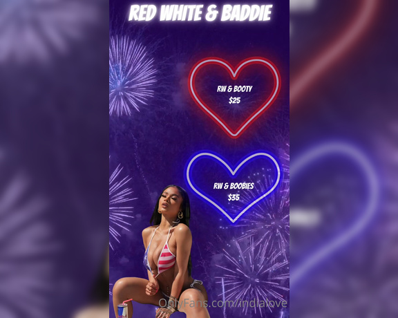 India Love aka indialove - 07-04-2022 OnlyFans Video - red white n bad biitch u want some red white n booty or red white n