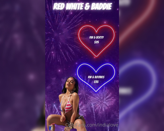 India Love aka indialove - 07-04-2022 OnlyFans Video - red white n bad biitch u want some red white n booty or red white n