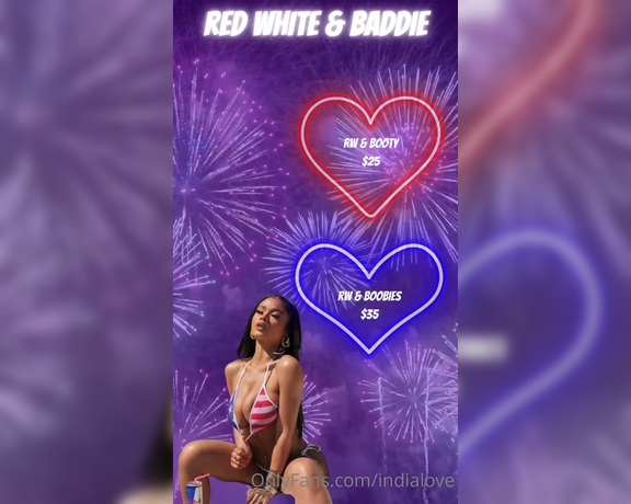 India Love aka indialove - 07-04-2022 OnlyFans Video - red white n bad biitch u want some red white n booty or red white n