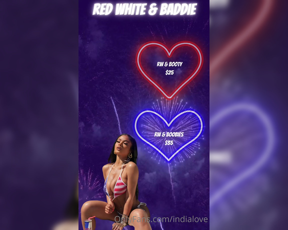 India Love aka indialove - 07-04-2022 OnlyFans Video - red white n bad biitch u want some red white n booty or red white n