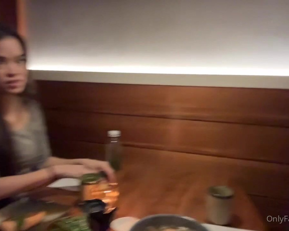 Christy Love aka clca69 - 12-10-2024 OnlyFans Video - Dinner with angelinamoonofficial eating at a sushi place but didnt order sushi Lol