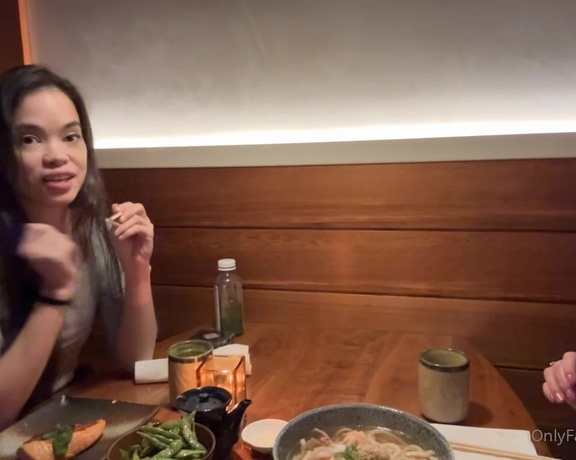 Christy Love aka clca69 - 12-10-2024 OnlyFans Video - Dinner with angelinamoonofficial eating at a sushi place but didnt order sushi Lol