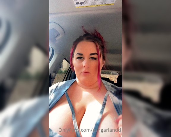 Ashley Garland aka ashgarlandd - 09-14-2021 OnlyFans Video - Some car fun boobies