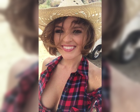 Krissy Lynn aka krissylynn - 09-02-2017 OnlyFans Video - VIDEO _ right before my scene on the ranch yesterday Brazzers cowgirl with Xander Corvus