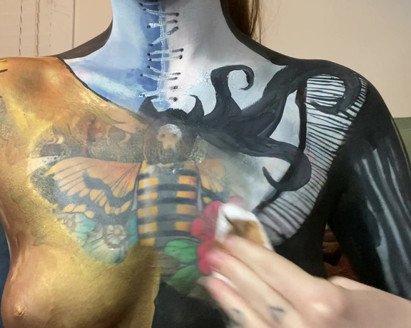 GoAskAlex aka goaskalex - 02-29-2020 OnlyFans Video - Just a happy babe spitting and drooling on herself while wearing some bomb face paint