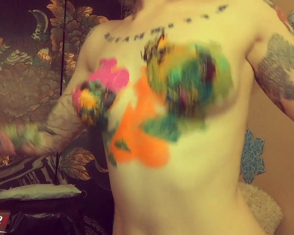 GoAskAlex aka goaskalex - 05-17-2022 OnlyFans Video - My first live painting show  I used to call them boob ross