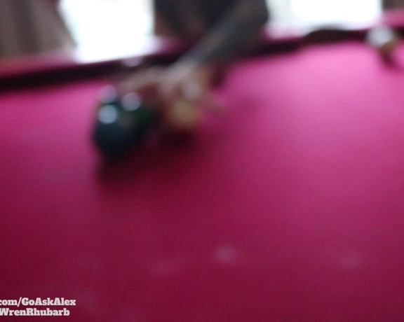 GoAskAlex aka goaskalex - 05-10-2022 OnlyFans Video - ʙʟᴏᴏᴘᴇʀꜱ from my video with wrenrhubarb   Can you tell we arent professional pool players