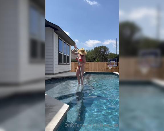 Claire Rae aka claire_rae - 04-16-2023 OnlyFans Video - Do I make cleaning the pool look good