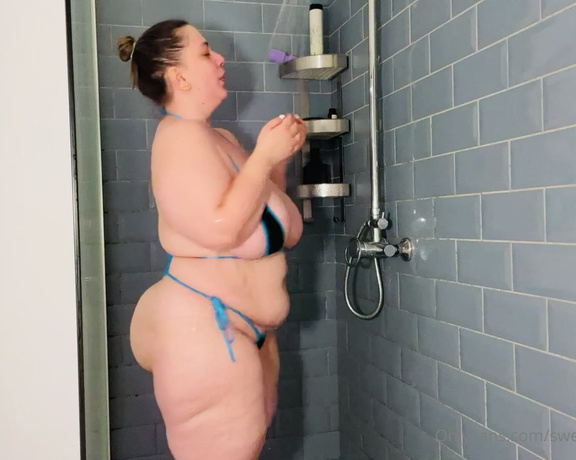 SweetheartMia aka sweetheartmiabbw - 02-06-2023 OnlyFans Video - Little tease in the shower with tiny bikini