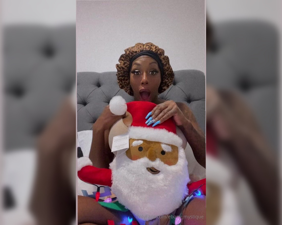 Ebony Mystique aka ebony_mystique - 12-29-2023 OnlyFans Video - Santa bought me new tits Now I see why