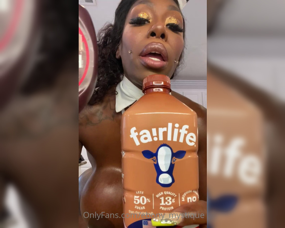 Ebony Mystique aka ebony_mystique - 08-16-2021 OnlyFans Video - Lol mooooo  Where would you milk me  Im uploading something really WET on Timeline