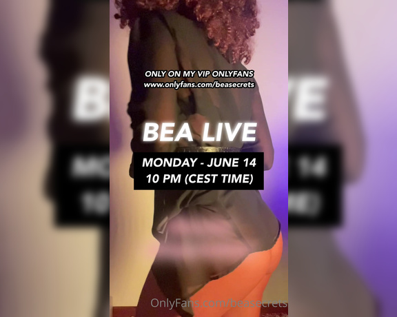 Beatrice Segreti aka beasecrets - 06-10-2021 OnlyFans Video - BEA LIVE   Monday, June 14th  10 PM CEST TIME  Only for