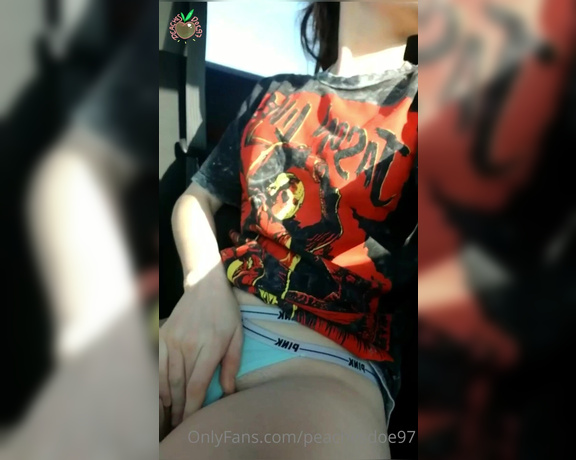 Nikki Marie aka peachesdoe97 - 08-09-2023 OnlyFans Video - Very public orgasm  Flashing in my car, teasing my pussy, flashing outside my car, and