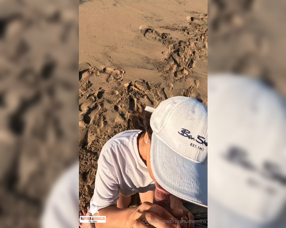 Sophia Abdalla aka sophiatheminx - 05-01-2024 OnlyFans Video - Secluded Beach  Horny as Fuck  Sucking Dick amp Jerking Him Off  Cum on