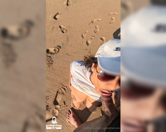 Sophia Abdalla aka sophiatheminx - 05-01-2024 OnlyFans Video - Secluded Beach  Horny as Fuck  Sucking Dick amp Jerking Him Off  Cum on