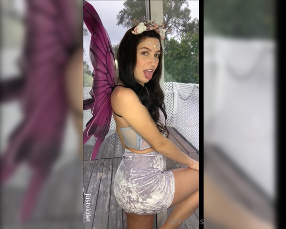 JustViolet aka justviolet - 10-30-2021 OnlyFans Video - Fairy fucks a girthy unicorn horn