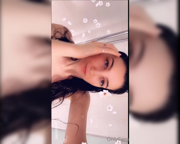 JustViolet aka justviolet - 04-29-2021 OnlyFans Video - Sunlit soapy shower