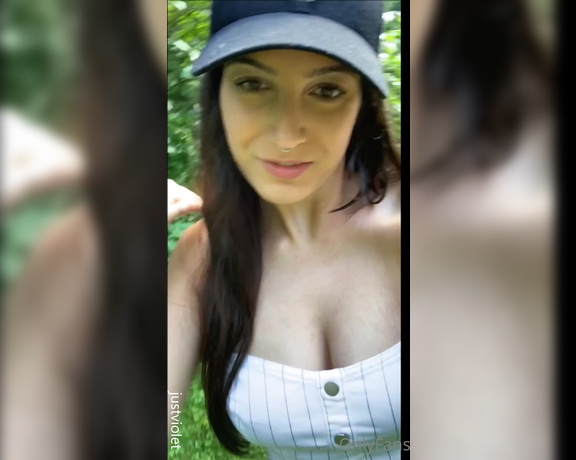 JustViolet aka justviolet - 04-23-2021 OnlyFans Video - Fingering my pussy in the forest