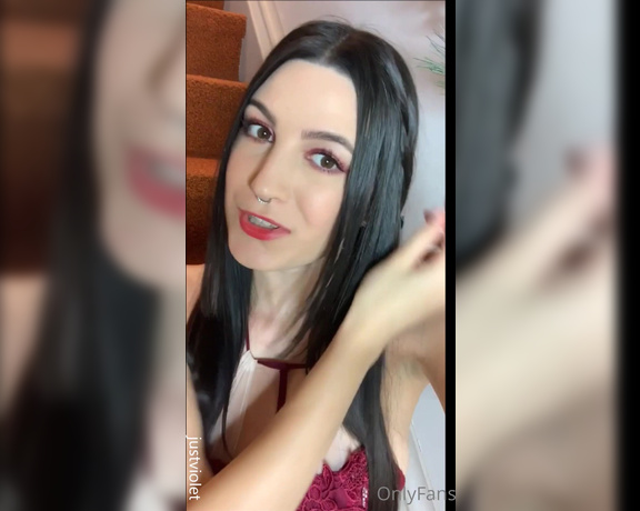 JustViolet aka justviolet - 12-04-2021 OnlyFans Video - Fucking my pussy with my glass toy on the stairs