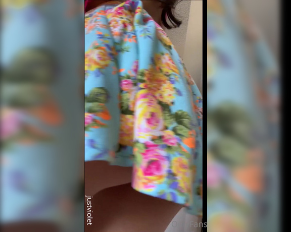 JustViolet aka justviolet - 02-14-2022 OnlyFans Video - Popsicle dildo fucking on my patio