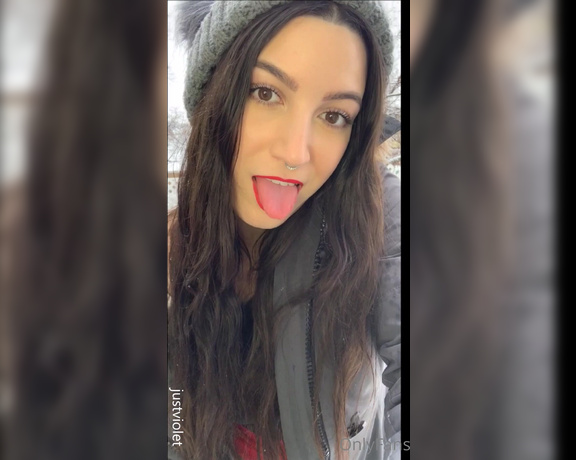 JustViolet aka justviolet - 12-09-2021 OnlyFans Video - Outdoor strip tease in the snow