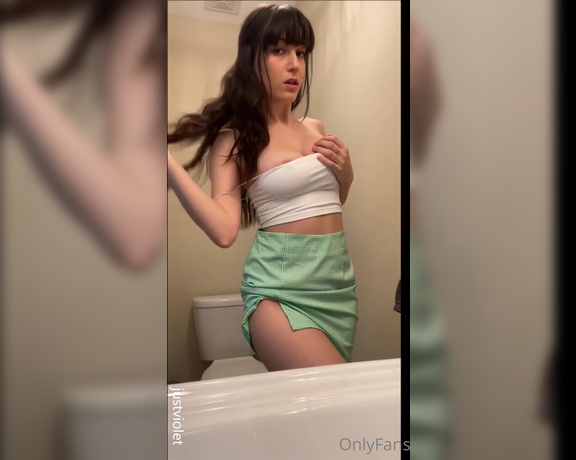 JustViolet aka justviolet - 07-22-2020 OnlyFans Video - Stripdown in the bathroom 643mins_cjhm