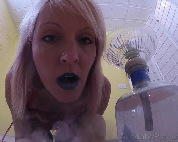 BuddahsPlayground - a Dominatrix and her Hookah, Boot Fetish, Leather, Lipstick, Lipstick Fetish, Smoking, ManyVids