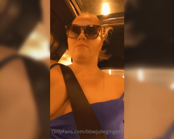 Julie Ginger aka bbwjulieginger1 - 05-16-2021 OnlyFans Video - Just driving and flashing my tittys  You never know what you may see driving around