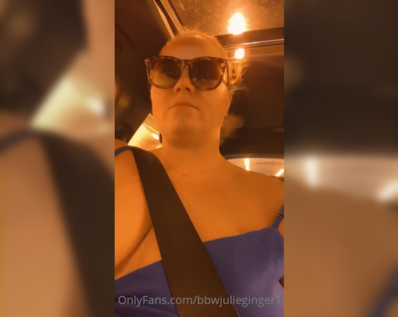 Julie Ginger aka bbwjulieginger1 - 05-16-2021 OnlyFans Video - Just driving and flashing my tittys  You never know what you may see driving around